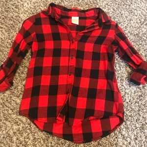 Buffalo plaid flannel- Girls